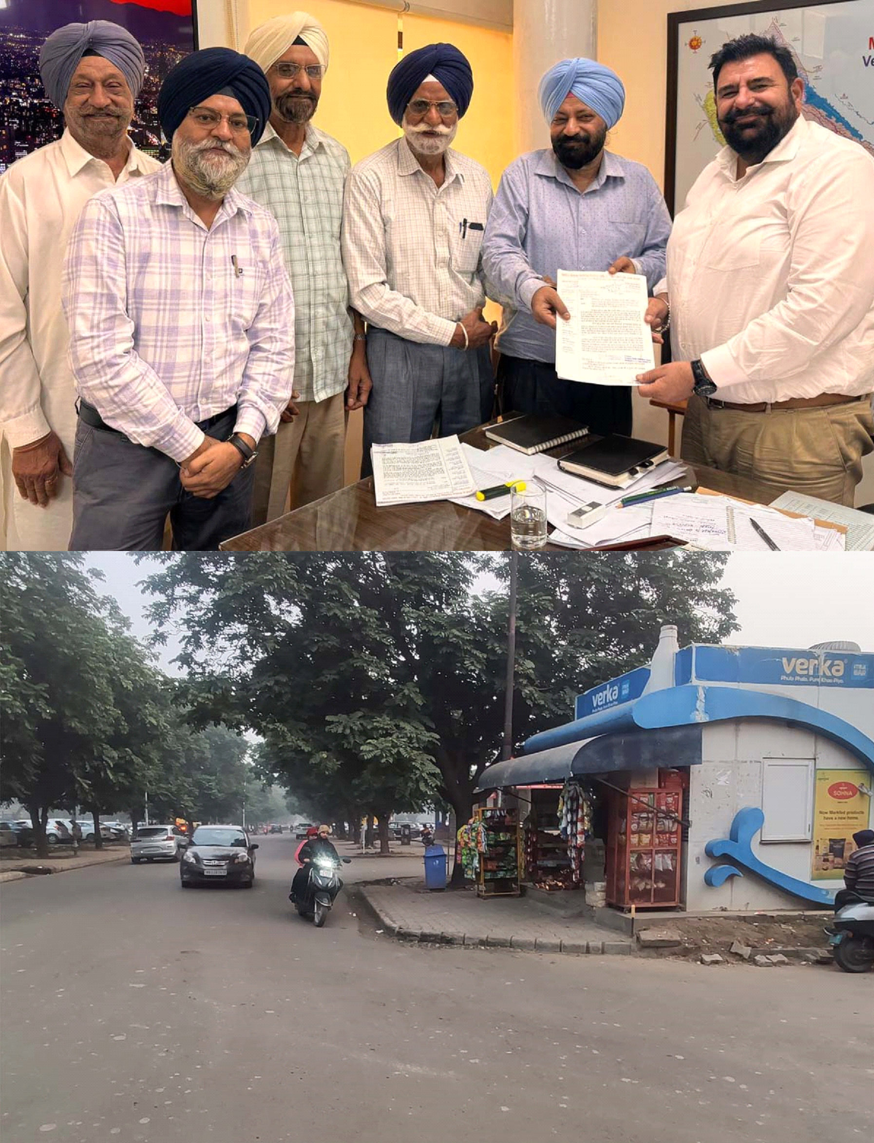 Demand to shift the Verka booth situated on the side of slip road in Sector 67.